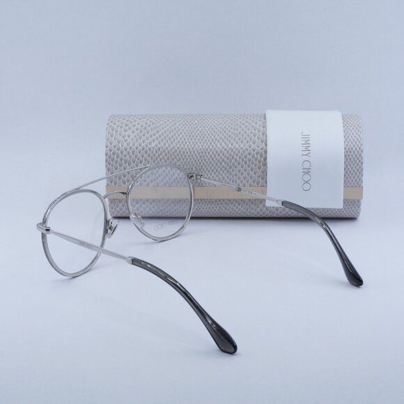 Jimmy Choo JC230 0YB7 00 Eyeglasses Silver 51mm Round Frame - Picture 9 of 9